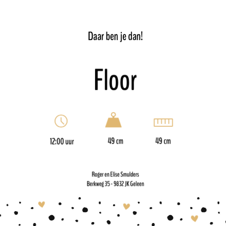• Dots met hartjes