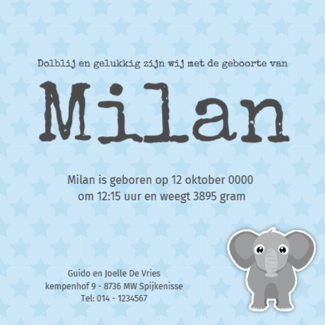 Blauw olifant